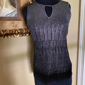 WHBM Sparkly Ombre Sleeveless Sweater Sz M